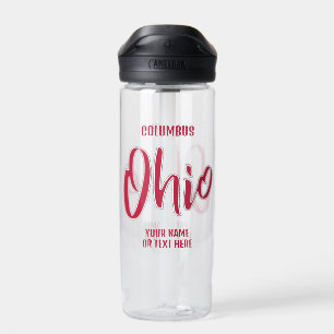Custom Location & Text Ohio Water Bottle
