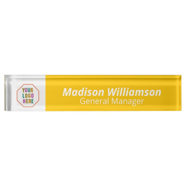 Custom Logo Acrylic Name Plate: Elevate Your Offic Nameplate (Front)