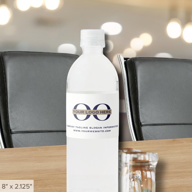 Custom Logo Add Your Slogan Text Water Bottle Label (Creator Uploaded)