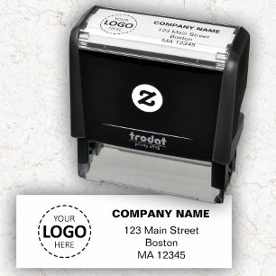 Custom Logo & Address  Self-inking Stamp