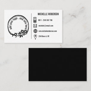 Custom logo and basic info business card
