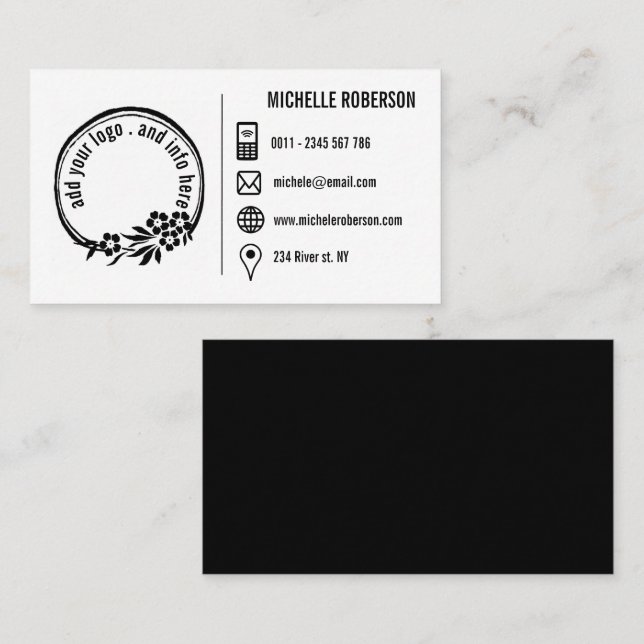 Custom logo and basic info business card (Front/Back)