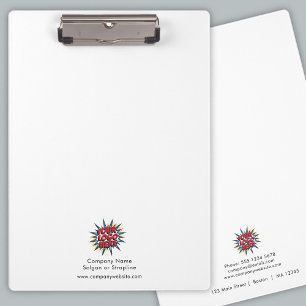 Custom Logo and Business Details White  Clipboard