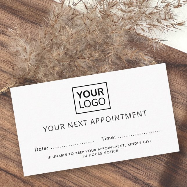 Custom logo and colour modern appointment cards (Creator Uploaded)