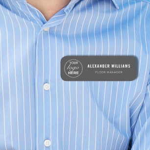 Custom Logo and Employee Name Tag