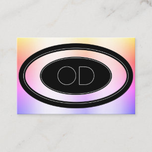 Custom Logo and Monogram Colourful Pastel Rainbow Business Card