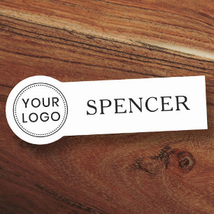 Custom logo and name business employee any colour tag