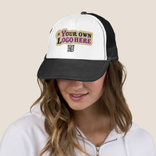 Custom logo and QR code Trucker Hat