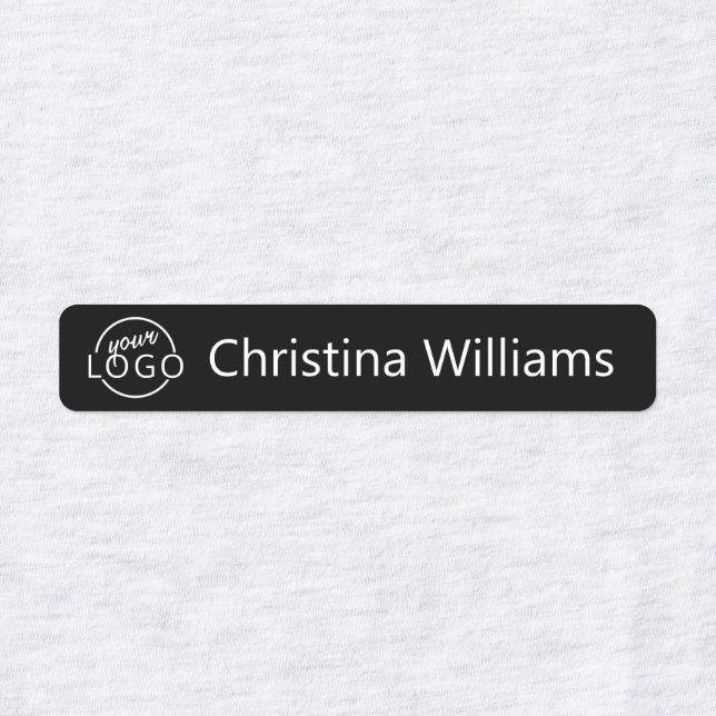 Custom logo and text black fabric clothing (Design 1)