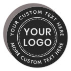 Custom logo and text black or any colour