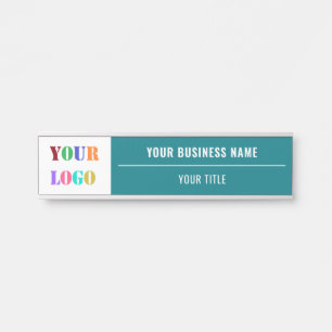 Custom Logo and Text Business Door Sign Your Color