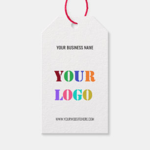 Custom Logo and Text Business Gift Tags Example