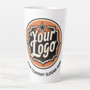 Custom Logo and Text Business Latte Mug