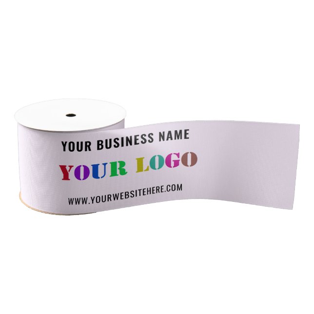 Custom Logo and Text Business Promotional Ribbon Grosgrain Ribbon (Spool)