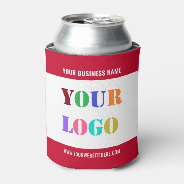 Custom Logo and Text Can Cooler - Choose Colours (Can Front)