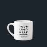 Custom Logo and text Espresso Cup No Minimum<br><div class="desc">Custom business logo and text espresso cup — minimalist, professional, and crafted for everyday branding. Smooth porcelain body with a matte finish, compact 60–90 ml capacity for a concentrated shot, and a slim, ergonomic handle for comfortable single-handed use. Colorfu logo printing and clean typography reproduce sharp detail; optional rim or...</div>