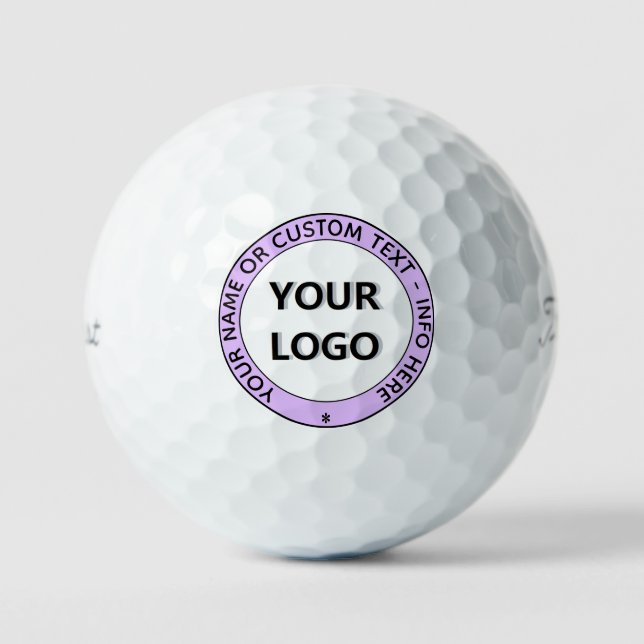 Custom Logo and Text Golf Balls - Your Own Design (Front)
