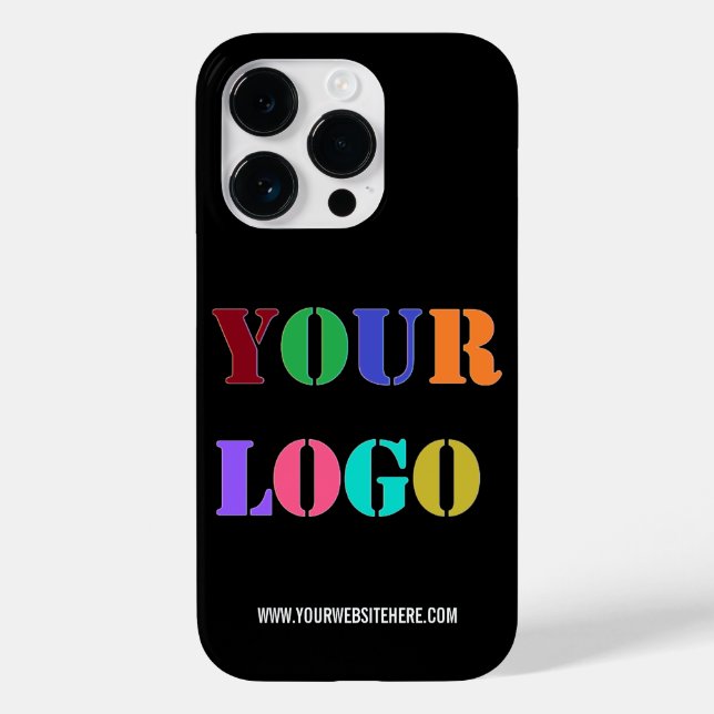 Custom Logo and Text iPhone Case - Choose Colour (Back)