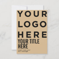 Custom logo and text modern sharp invitation card