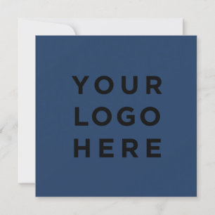 Custom logo and text modern square invitation card