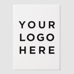 Custom logo and text modern vellum invitations