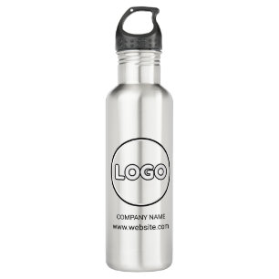 Custom Logo and Text on Black Stainless Steel 710 Ml Water Bottle