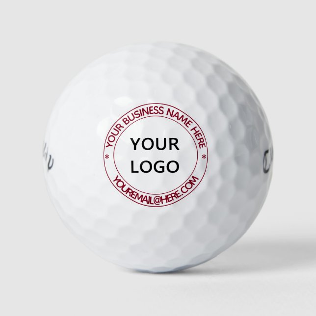 Custom Logo and Text Personalised Stamp Golf Balls (Front)