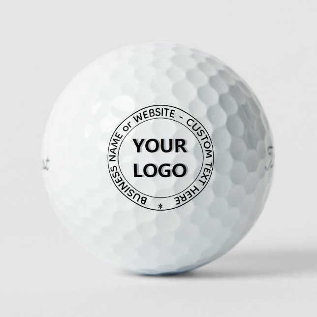 Custom Logo and Text Personalised Stamp Golf Balls (Front)