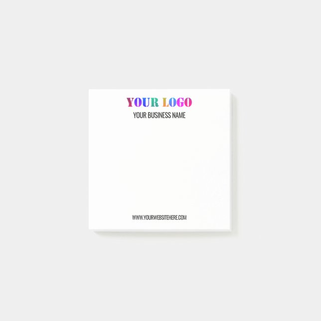 Custom Logo and Text Personalised Sticky Notes (Front)