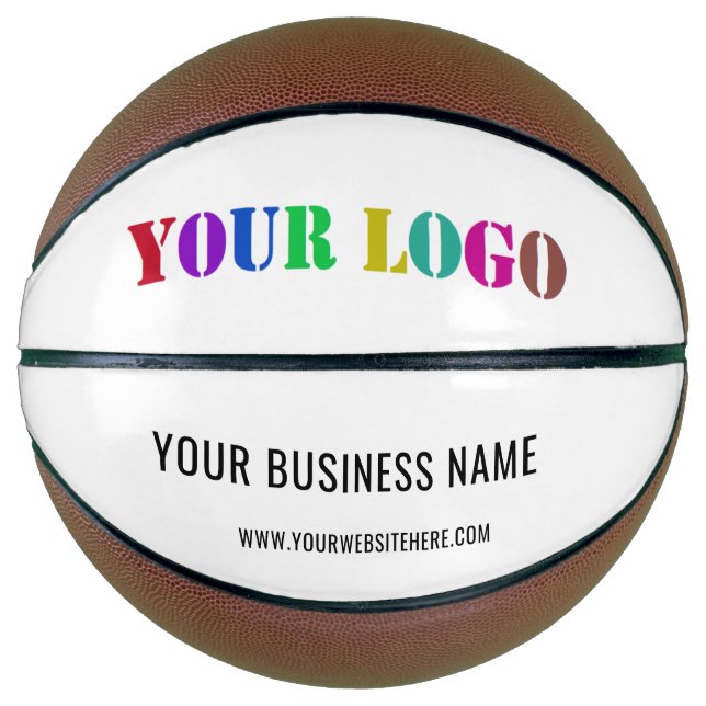 Custom Logo and Text Promotional Basketball (Front)