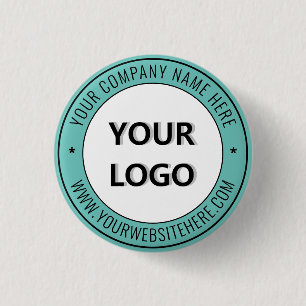 Custom Logo and Text Promotional Business Button
