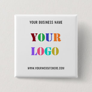 Custom Logo and Text Promotional Business Button