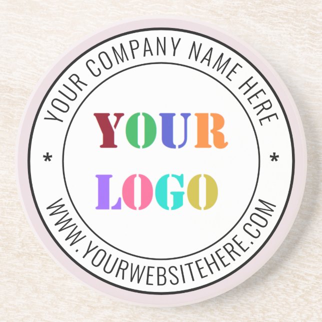Custom Logo and Text - Promotional Business  Coaster (Front)
