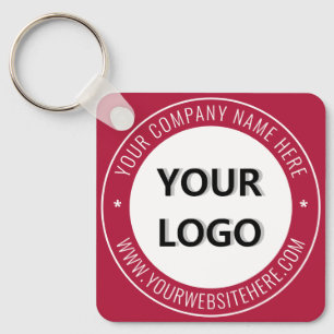 Custom Logo and Text Promotional Business Keychain