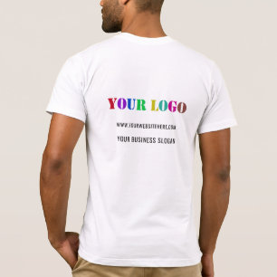 Custom Logo and Text Promotional Company T-Shirt