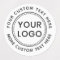 Custom logo and text round fabric clothing