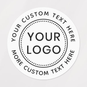 Custom logo and text round fabric clothing