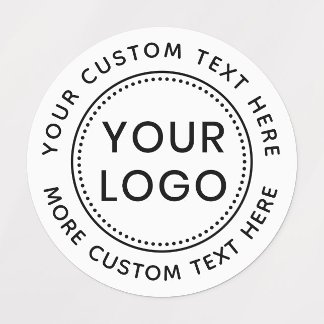 Custom logo and text round fabric clothing (Design 1)