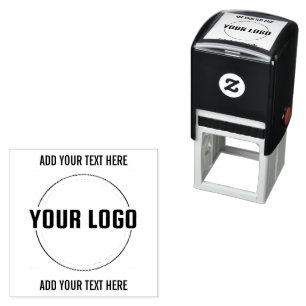 Custom Logo and Text  Self-inking Stamp