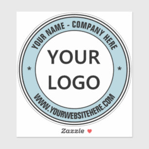 Custom Logo and Text Stamp Sticker - Your Colours