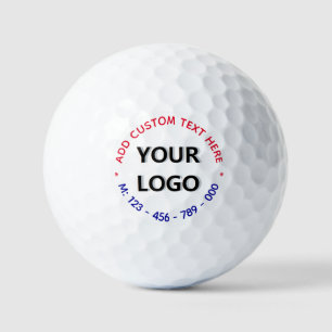 Custom Logo and Text Stamps Golf Balls Example