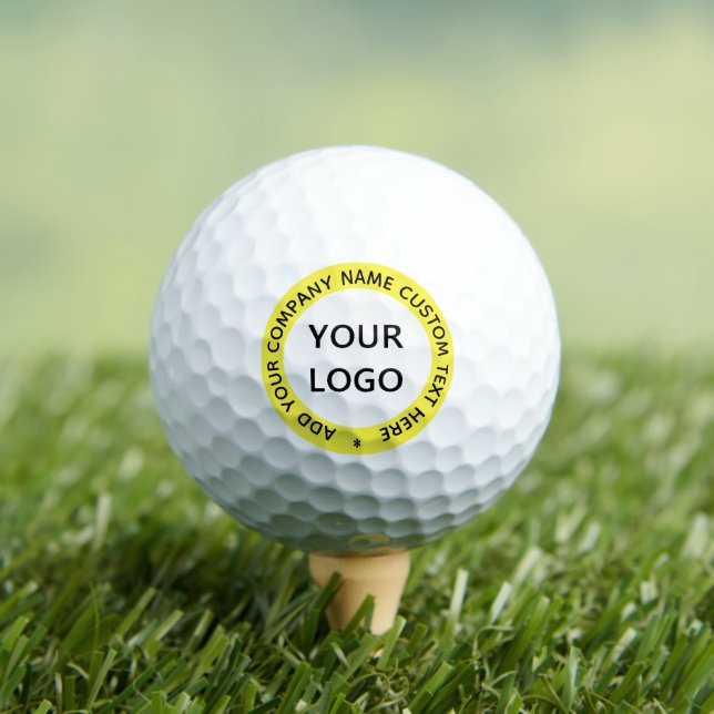 Custom Logo and Text Stamps Golf Balls Your Colour (Insitu Tee)