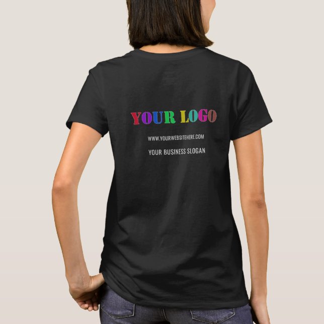 Custom Logo and Text T-shirt Promotional Company (Back)