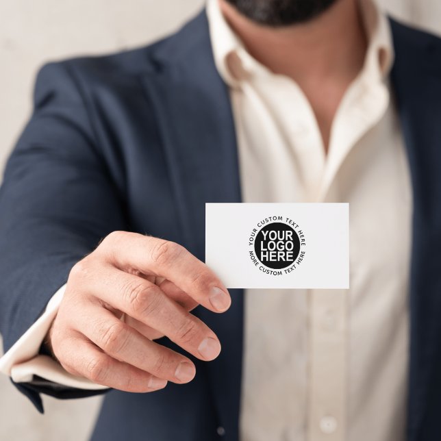 Custom logo and text white or any colour modern business card (Creator Uploaded)