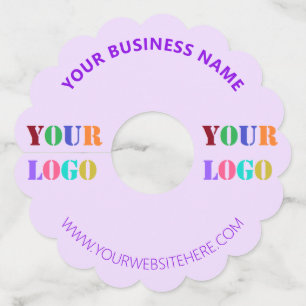 Custom Logo and Text Wine Glass Tag Example