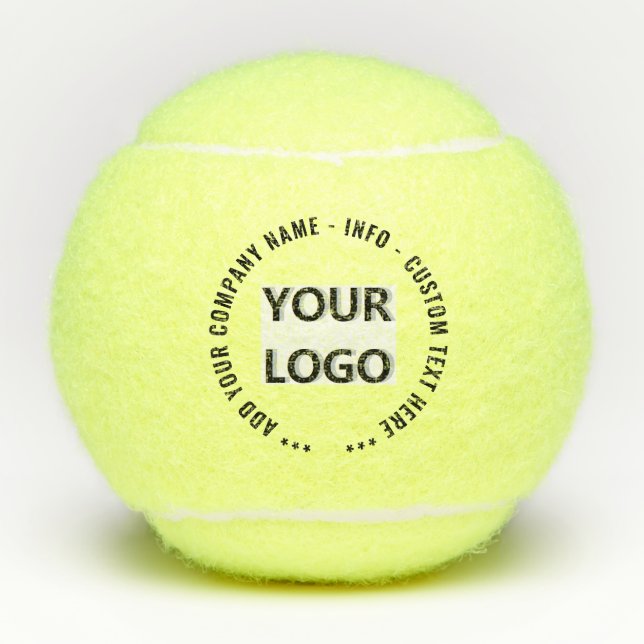 Custom Logo and Text Your Branded Tennis Balls (Front)