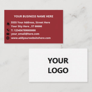 Custom Logo and Text Your Own Design Business Card