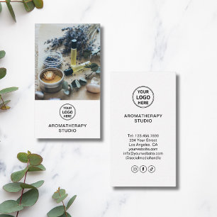 Custom Logo Aromatherapy Spa Professional White Business Card