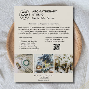 Custom Logo Aromatherapy Spa Promotional Business Flyer