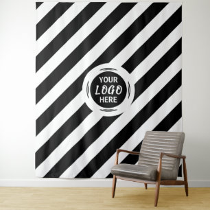 Custom Logo Backdrop Simple and Modern Tapestry